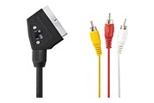 Beelscherm- en tv-kabel - Nedis video / audio cable - composite video / audio - 1 m - CVGP31130BK10
