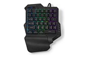 Toetsenbord - Nedis - keyboard - wired single-handed gaming - black - Gaming toetsenbord - Zwart - GKBDS110BK