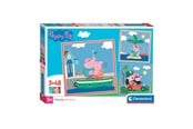 Puzzels - Clementoni Jigsaw Puzzle Super Color Square Peppa Pig 3x48pcs. Vloer - 25293