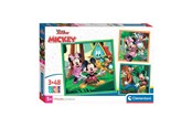 Puzzels - Clementoni Jigsaw Puzzle Super Color Square Mickey and Friends 3x48pcs. Vloer - 25298