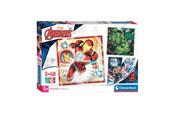 Puzzels - Clementoni Jigsaw Puzzle Super Color Square Marvel Avengers 3x48pcs. Vloer - 25315