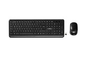 Toetsenbord - Nedis - keyboard and mouse set - QWERTZ - German - black Input Device - Keyboard and mouse set - Duits - Zwart - KBMCW100BKDE