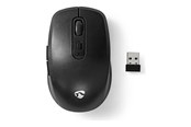 Muis - Nedis - mouse - black - Muis - Optisch - 6 knoppen - Zwart - MSWS110BK