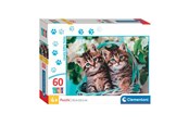 Puzzels - Clementoni Jigsaw Puzzle Super Color Lovely Kitty Twins 60 pcs. Vloer - 26599