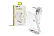 Mobiel - Adapters & Opladers - Mobile Origin 65W GaN III Slim Charger dual USB-C - Single USB-A white - GAN-65W-SLM-WHT