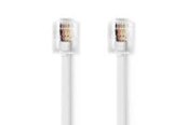 Netwerk - kabel - Nedis Telecom Cable | RJ11 Male | RJ11 Male | 5.00 m - Wit - TCGL90200WT50