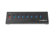 USB hub - Nedis UHUBUP3810BK - hub - 8 ports USB hub - 8 - USB 3.2 - Zwart - UHUBUP3810BK