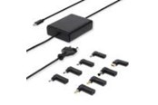 Laptop oplader - Nedis notebook-adapter | GaN | 100 W | 5 / 9 / 12 / 15 / 20 V DC | 3.0 / 5.0 A - NBAU100110BK