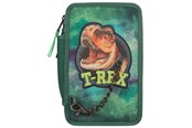 School accessoires - Depesche Dino World - T-rex - Triple Pencil Case - Green with Chain - 412506