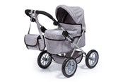 Pop, teddybeer en materiaal - Bayer Design Dolls Pram Trendy - Grey - 13010AA