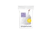 Reiniging - Simplehuman Code E op maat gemaakte vuilniszakken, verpakking van 20, wit - CW0164