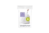 Reiniging - Simplehuman Code G op maat gemaakte vuilniszakken, verpakking van 20, wit - CW0166