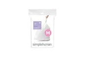 Reiniging - Simplehuman Code M op maat gemaakte vuilniszakken, verpakking van 20, wit - CW0173