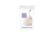 Reiniging - Simplehuman Code Q op maat gemaakte vuilniszakken, verpakking van 20, wit - CW0176