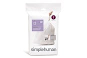 Reiniging - Simplehuman Code T op maat gemaakte vuilniszakken, verpakking van 20, wit - CW0216