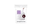 Reiniging - Simplehuman Code L op maat gemaakte vuilniszakken, verpakking van 20, wit - CW0405