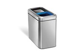 Afvalscheiding - Simplehuman afvalscheidingsbak – smal – 20 L (10 + 10 L) – geborsteld roestvrij staal - CW1470