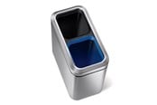 Afvalscheiding - Simplehuman 20L (10/10), slanke open recyclebak, geborsteld roestvrij staal - CW1470
