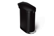 Afvalscheiding - Simplehuman 45L slanke pedaalemmer, zwart - CW2098
