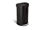 Afvalscheiding - Simplehuman 45L halfronde pedaalemmer, zwart - CW2099