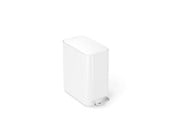 Afvalscheiding - Simplehuman 5L slanke pedaalemmer, wit roestvrij staal - CW2102