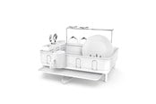 Reiniging - Simplehuman afdruiprek met stalen frame, wit staal - KT1198