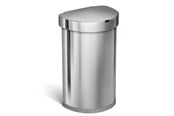 Afvalscheiding - Simplehuman 45L half-ronde sensor prullenbak, geborsteld - ST2009