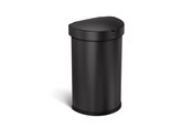 Afvalscheiding - Simplehuman 45L half-ronde sensor prullenbak, zwart - ST2044