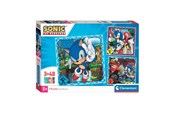 Puzzels - Clementoni Jigsaw Puzzle Super Color Square Sonic 3x48pcs. Vloer - 25320