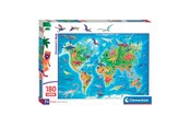 Puzzels - Clementoni Jigsaw Puzzle Super Color Dinosaur Map 180pcs. Vloer - 29790