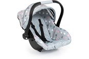 Pop, teddybeer en materiaal - Bayer Design Deluxe Car Seat with Canopy for Dolls - Grey w/ Stars - 67907AA
