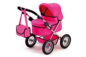 Pop, teddybeer en materiaal - Bayer Design Doll's Pram Trendy - Pink - 13029AA