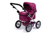 Pop, teddybeer en materiaal - Bayer Design Doll's Pram Trendy - Rose - 13067AA