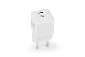 Mobiel - Adapters & Opladers - Nedis Mini Wall Charger - WCMPD20W100WT