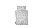 Pop, teddybeer en materiaal - Smallstuff Doll Bedding Flower Garden Grey - 73033-4