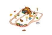 Houten speelgoed - Bigjigs Wooden Dino Train Set 49 pieces. - BJT035