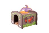 Houten speelgoed - Bigjigs Wooden Dino T-Rex Train Tunnel - BJT244