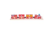 Houten speelgoed - Bigjigs Wooden Fire Train - BJT474