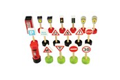 Houten speelgoed - Bigjigs Wooden Traffic Signs 18pcs. - BJT061