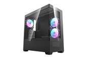 Case - Darkflash DS900 AIR computer case (black) + 6 ARGB - Case - Miditower - Zwart - DS900 Air Black + fa