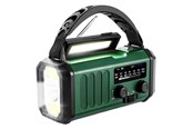 DAB & Wekkerradio - Lippa Emergency Radio - Solar - Dynamo - Compass - 10.000 mAh Power Bank - AM/FM - Mono - Green - LPFMR03
