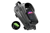 Fietsaccessoires - Rockbros B68 Bike Pannier for Frame - Armored - with Phone Pocket and Cover - 1.7L - Black - Rockbros-B68