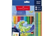 Schrijf- en tekengerei - Faber-Castell CP Colour Grip dinosaurus 18+6 - 201546