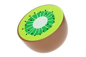 Houten speelgoed - Bigjigs Wooden Half Kiwi per piece - BJF120