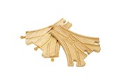 Houten speelgoed - Bigjigs Wooden Rails - 3-way Split 2 pcs. - BJT103