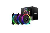 Case Fan - Darkflash Computer Fan Set ARGB DR12 Pro 3in1 120x120 (black) - Case ventilator - 120mm - Black - 16 dBA - DR12 PRO 3in1