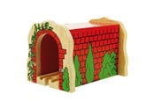 Houten speelgoed - Bigjigs Wooden Rails - Red Tunnel - BJT135