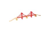Houten speelgoed - Bigjigs Wooden Rails - Double Suspension Bridge 7 pieces. - BJT136