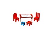 Pop, teddybeer en materiaal - Pippi furniture set dining room - 18107