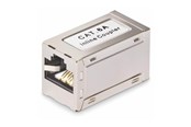 Netwerk - kabel - StarTech.com Shielded RJ45 Coupler Inline Cat6a Coupler F/F - network coupler - silver - Zilver - IN-CAT6A-COUPLER-S1
